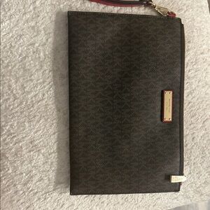 Michael Kors Dark Brown Wristlet Clutch